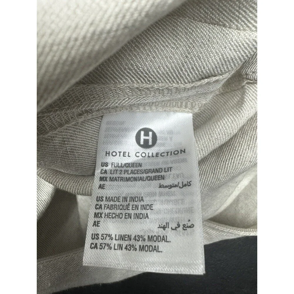 Hotel Collection Full/ Queen Linen Modal Blend Duvet
